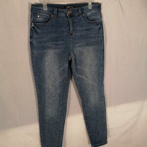 WBB Royalty For Me Ladies Slim Leg Medium Wash Blue Jeans